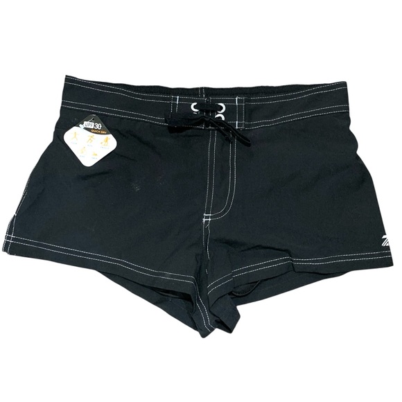 ZeroXposur Woven Board Swim Shorts Size XS (6) Black NWT Quick Dry Sun Smart - Picture 3 of 7